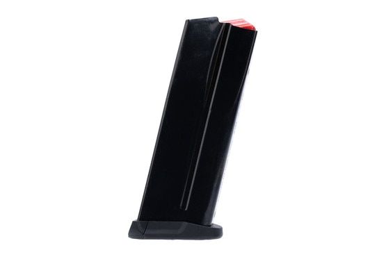 This steel HK magazine holds 10-rounds of 9mm ammunition.